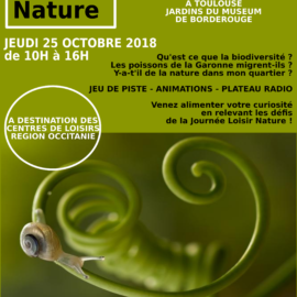 1ERE Journée Loisir Nature aux Jardins du Muséum – 25/10/18